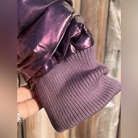 APPAMAN SLOAN Puffer Coat IN Glitter Plum - Picture 8 of 13